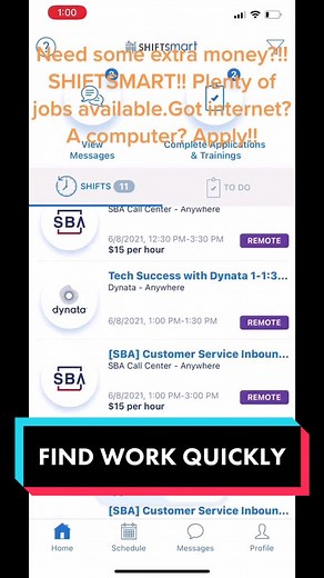 Find work easily right from the Shiftsmart app! @Chantelle Gittens #sidegig #shiftsmart #gigwork #job #sidehustle #app