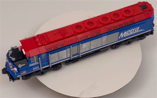 LEGO 1_48 Metra EMD F40C   Nippon Sharyo Bilevel Gallery Cars (Power Functions)