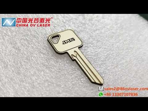 Key engraving 1mm brass cutting JPT 50w fiber laser marking machine for key blanks padlocks