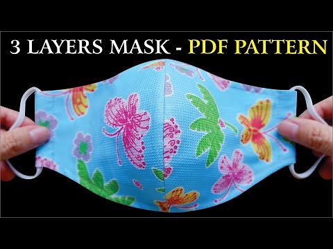 Very Nice And Fit Face Mask | DIY 3 Layers Face Mask | Printable PDF Face Mask Pattern