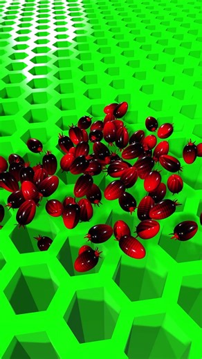Corn face ball falling into grid #3danimation #satisfying