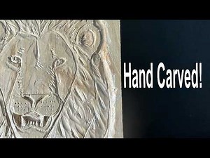 Hand Carved Lion in Wood | Relaxing Relief Carving Timelapse