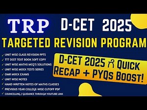 Targeted Revision Program | DCET 2025 | TTT Academy