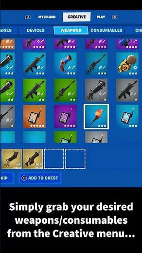 Fortnite Creative - Spawn Players With Items Tutorial! #Shorts