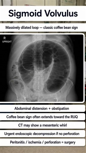 Sigmoid Volvulus #sigmoidvolvulus #aiims #shortstrending #shorts #radiologycase #radiology