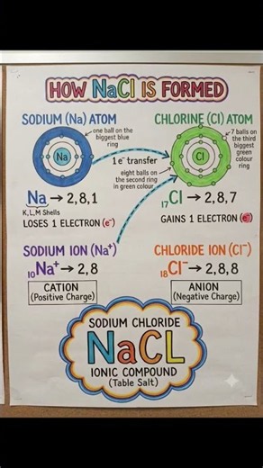 How is the NaCl bond formed? Ionic bond|