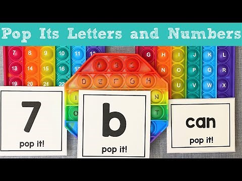 Pop Its Letter and Number Activities