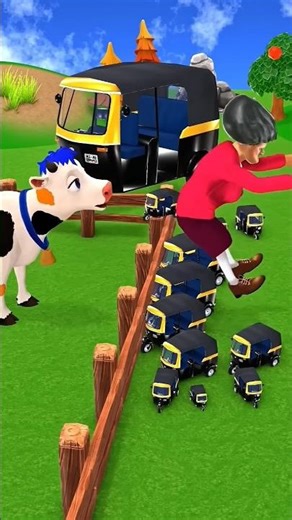 scary teacher & cow poop auto 🛺 so funny 😂#funny #scaryteacher3d #cow#shorts #comedy #animation