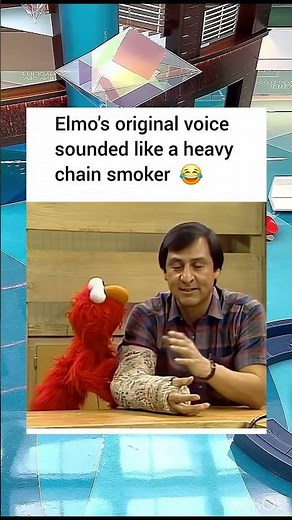 Elmo’s original voice sounded like a heavy chain smoker #explore #viral #memes