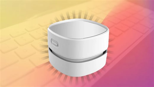 This little vacuum keeps my desk tidy