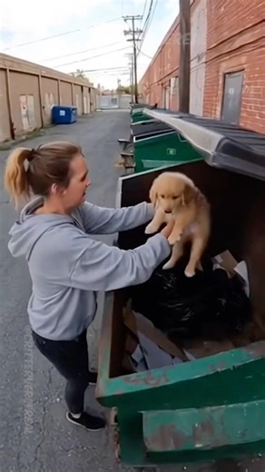 CRAZY Karen Threw Her Puppy Away! 🐕 🗑️ #animalrescue #puppy #shorts