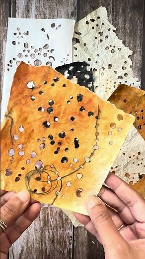 Creating Textured Paper with Burn Marks | Easy Mixed Media Technique