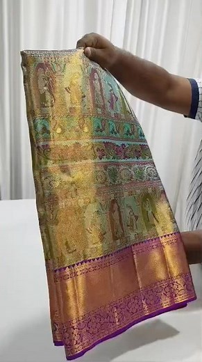 ☝️4d design High quality latest Pure kanjeevaram saree Silk mark 17899#shorts