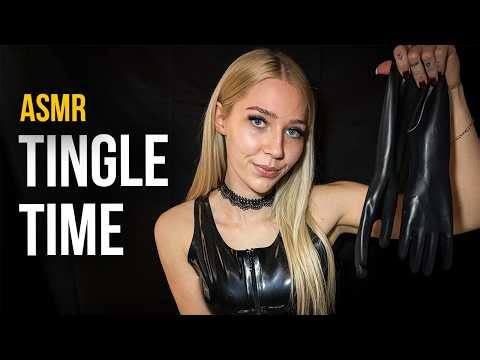 [4K USA ASMR] Black Ultra Shine Ritual✨ Latex Glove Application & Spray | Sticky Wet Friction Sounds