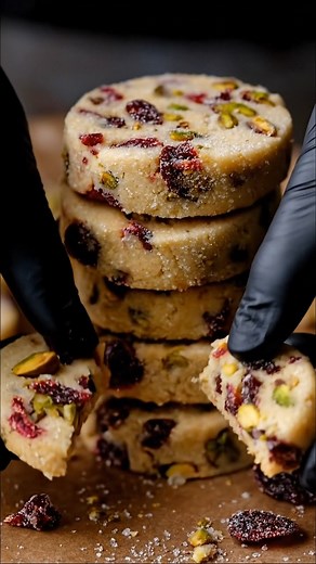 17K views · 82 reactions | Cranberry Pistachio Butter Cookies Ingredients: ½ cup powdered sugar 2 egg yolks 2 cups all-purpose flour ...... Full Recipe in Coʍmеոτ  | Savory Stories | Facebook