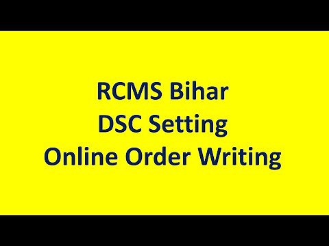 RCMS Digital Signature Setting and Online order Writting Process
