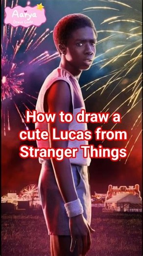 How to draw a cute Lucas from Stranger Things #strangerthings #cute #art #aaryadrawscuute