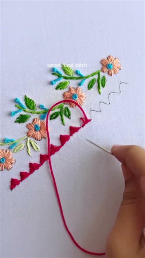 How to do embroidery basic work very easy borderline #shortsyoutube #trendingvideo #handembroidery
