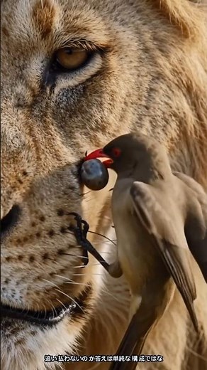 A "Mysterious Bird" on a Lion... Its True Identity Is Insane! 😱