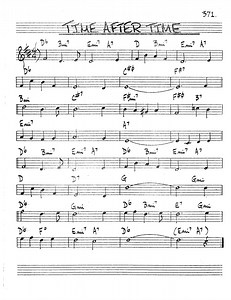 Time After Time Bb free pdf download - play along | JazzTutorial