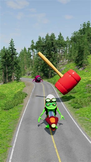 FUNNY AND CRAZY CARS VS HAMMER IN BeamNG.Drive