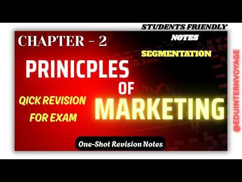 Market Segmentation |Chapter 2 Full Notes in One Video | Important Questions & Concepts| ug students