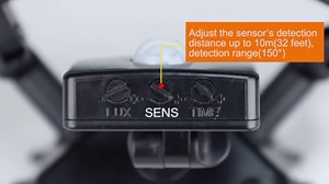 DLLT 20W LED Security Lights Motion Sensor Flood Light, 1500LM Pir Sensor, Waterproof IP65, 6000K, 2 Head Motion Detector for Garage, Porch, Yard Lighting, US Plug in