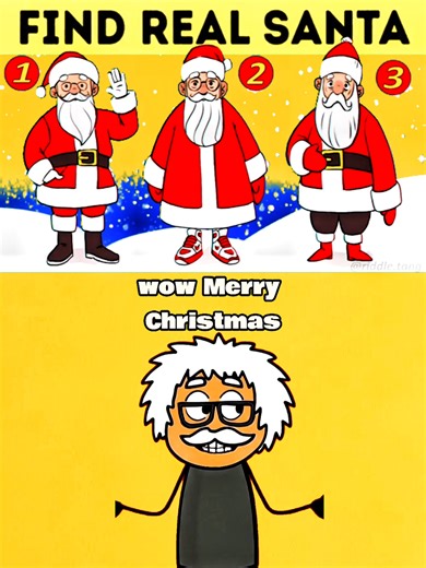 Find Real Santa 🎅 ?🤔 ..... #usaQuiz #BrainTest #Dailyquiz #Challenge #ForYou