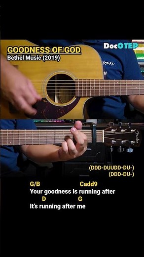 Goodness of God - Bethel Music (2019) Easy Guitar Chords Tutorial with Lyrics Part 5 SHORTS REELS