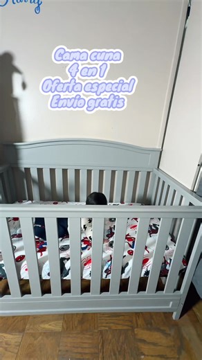 La cuna que tiene mi bebé es cama cuna te sirve como cama individual sofá es de madera y está en oferta #camacuna #emery#deltachildrensproducts