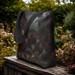 Dark Fantasy Art Tote Bag: Gothic Mythical Creatures, Witchy Design - Etsy