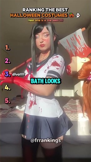 Ranking The Best Halloween Costumes🎃👻#halloween #tiktoktrend #fypシ゚viral #usa #makeup