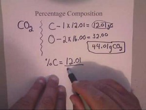 How to Calculate percent composition for chemistry