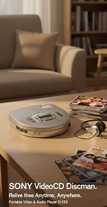 This is a classic and highly collectible Sony Discman D-135, a portable player from the golden age of personal audio and video. Unlike standard CD-only Discman models, this unit is a versatile Video CD Discman, capable of playing both Audio CDs and the original Video CD (VCD) format, which was an early predecessor to DVD. #clubvintage8 #MusicSystem #facebookviral #Sony | Club Vintage 8