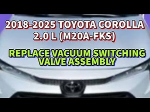 2018-2025 TOYOTA COROLLA LE (2.0L M20A-FKS) Replace Vacuum Valve (EVAP Purge Control Solenoid)