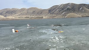 Two rescued after falling through thinning ice at Mantua Reservoir - KSLTV.com