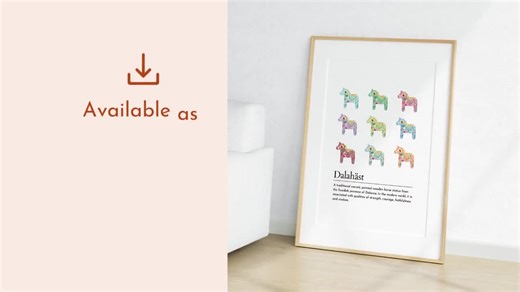 Dalahast Dalarna Swedish Dala Horse Wall Art, Scandinavian Folk Art Swedish, Norwegian Danish Nordic Decor, Christmas Winter Holiday Gift - Etsy UK