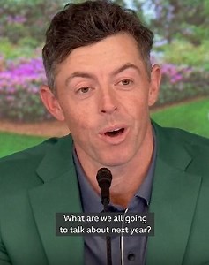 Rory McIlroy with a legendary moment right after winning the Masters 😂 BBC Sport #TheMasters #RoryMcIlroy #Golf | BBC