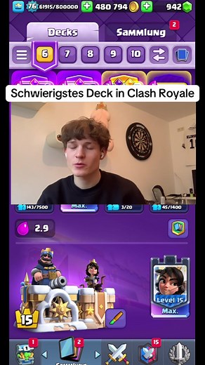 Das ist das größte Skill Deck in Clash Royale 🌹🏆 Welche Decks soll ich noch vorstellen? ⬇️ #clashroyale #content #bigspin #deutsch #foryoupage❤️❤️