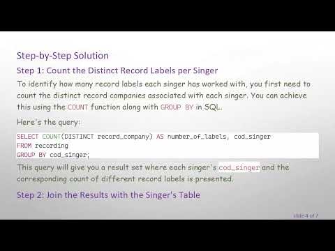 How to Use MYSQL to Find Singers with Most Different Record Labels
