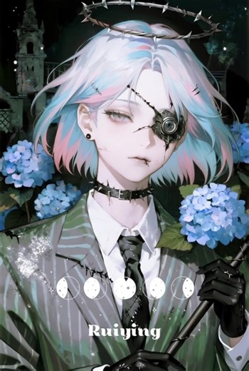 黑暗少女 | blue haired goth girl dancing