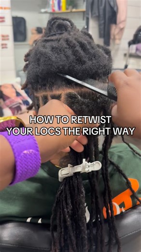 How to retwist locs the right way #locretwist #retwistlocs #locs #fblifestyle #locmaintenance | Danielle E. Brown