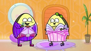 Ava has a new puppy! And he's from another planet! But we didn’t have time to play with him, because at first there appeared mysterious people in black (more precisely, vegetables in black), then aliens - and in some strange way we ended up in the Martian zoo as exhibits! How can we escape from here? | Avocado Couple