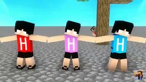 Pixelated Characters in Minecraft-Like Adventure