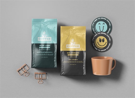 Coffee Bag Label Template Canva, Editable Coffee Labels, Custom Coffee Packaging, Coffee Loyalty Card, Coffee Shop Branding Kit - Etsy Canada