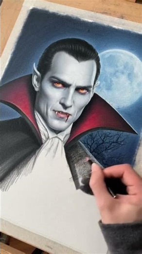 How to draw realistic Dracula | Halloween Character 🎃 #stepbystep #halloween #dracula #scary #howto
