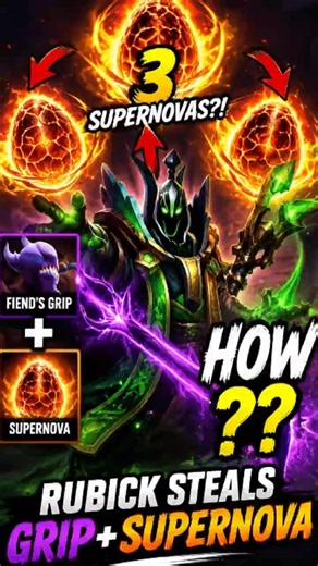 Rubick Uses 3 Supernovas at Once - Dota 2