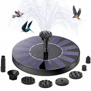 Solar Fountain, Floating Solar Powered Water Fountain Pump for Bird Bath, Garden, Pond, Pool, Outdoor