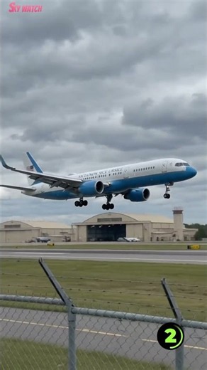 Boeing C-32A Unstable Landing 😳✈️ #aircraft #iafplane #aviation #airplane #automobile #military