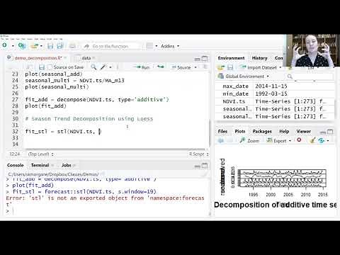 Using Season Trend Decomposition using Loess (stl) in R